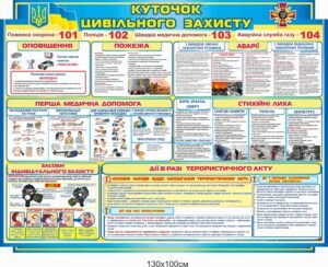 Довідковий стенд “Куток цивільного захисту”