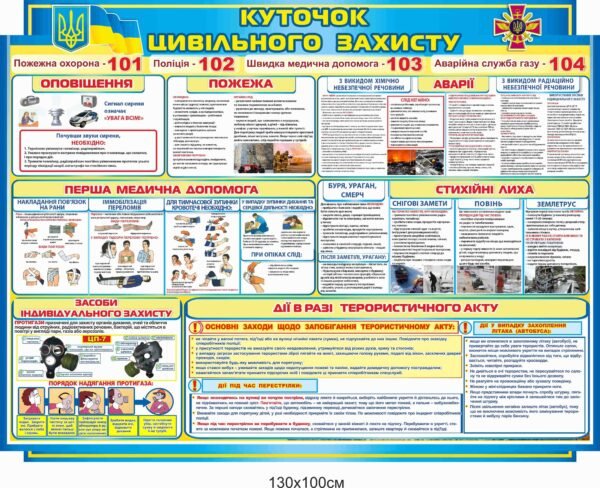 Довідковий стенд “Куток цивільного захисту”
