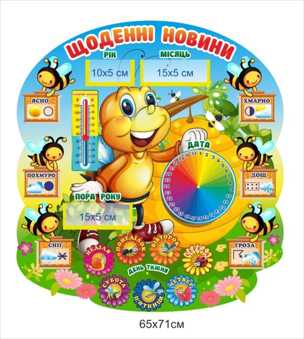 Інформаційний стенд з кишенями “Щоденні новини”