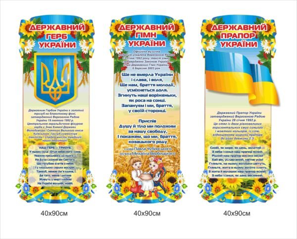 Стенди Державна символіка для оформлення кабінету