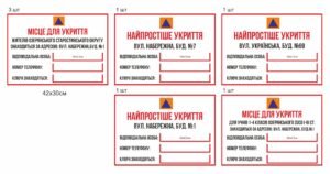 Набір табличок “Укриття”