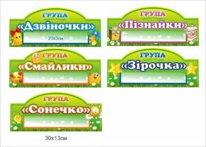 Таблики для молодших класів “Група …”