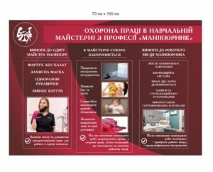Стенд з охорони праці професії “Манікюрник”