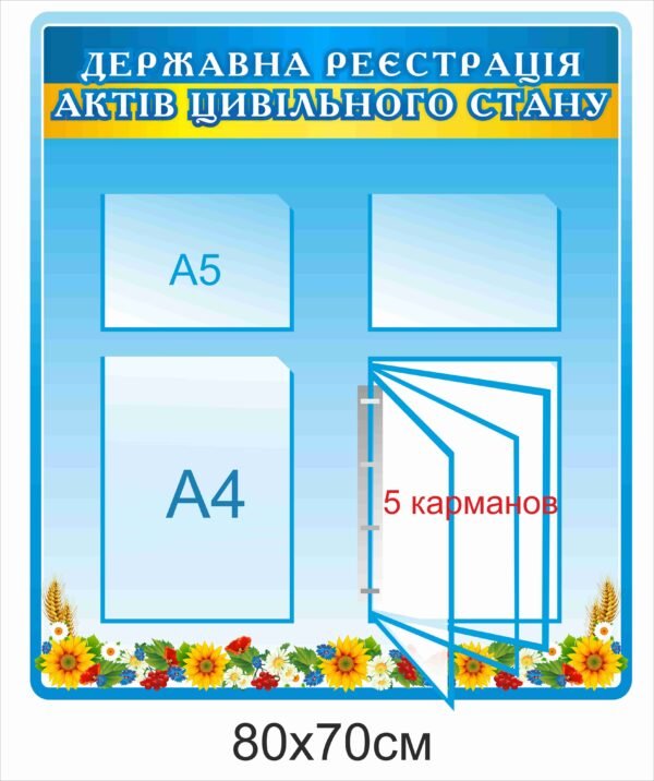 Стенд “Державна реєстрація активів цивільного стану”