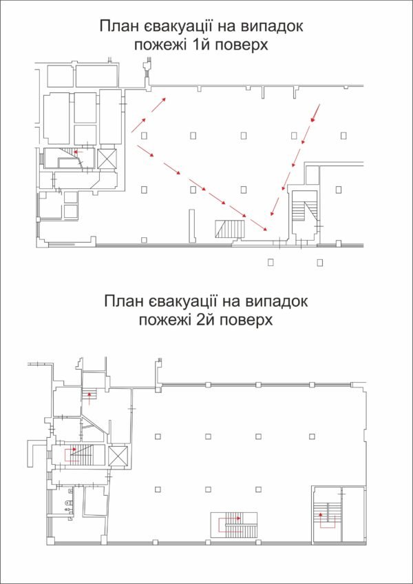 Пластиковий стенд “План евакуації”
