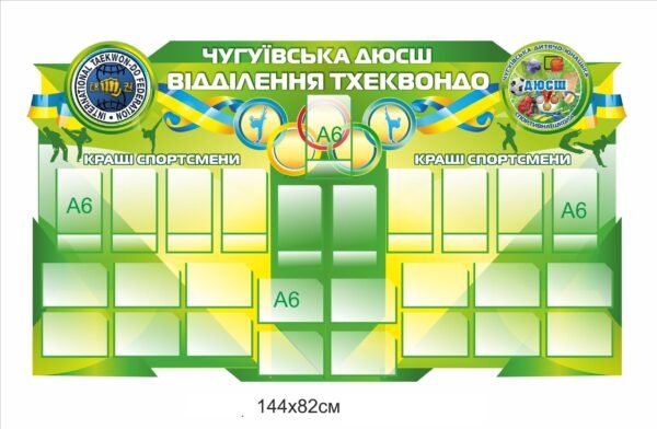 Стенд “Відділення тхеквандо…”