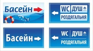 Комплект табличок для басейну