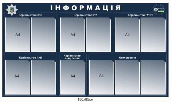 Стенд “Керівництво підрозділу поліції”