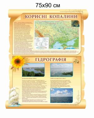 Стенд “Корисні копалини та гідрографія”