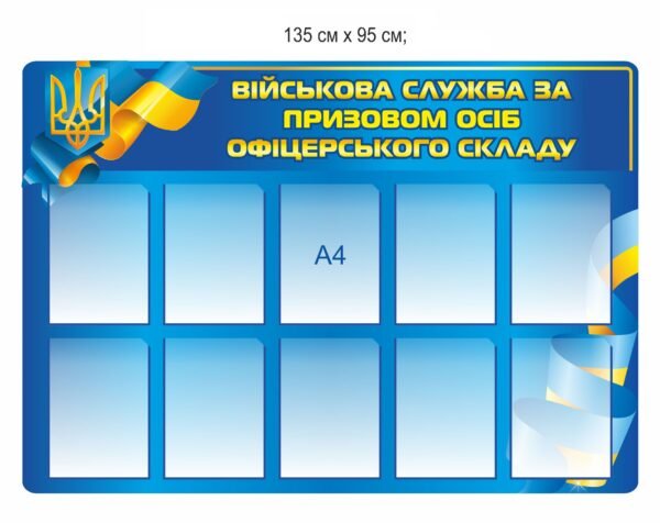 Стенд “Військова служба за призовом осіб офіцерського складу”