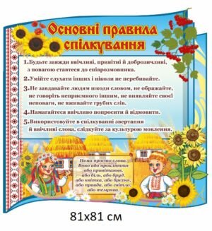 Стенд для НУШ “Основні правила спілкування”