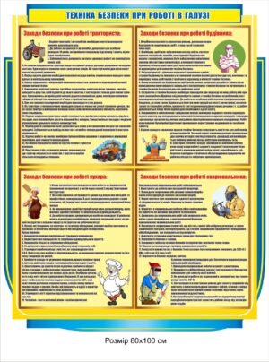 Стенд “Техніка безпеки при роботі в галузі”