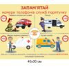 Табличка “Номери телефонів служб порятунку”
