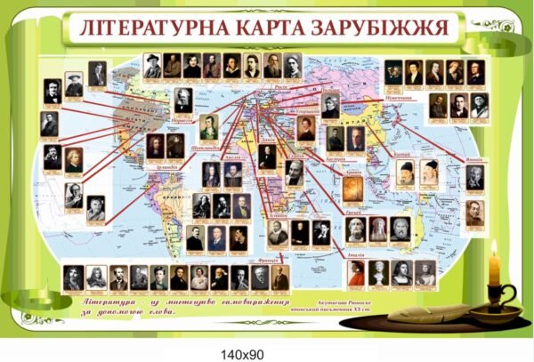 Стенд “Літературе6а карта зарубіжжя”
