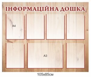 Пластиковий стенд “Інформаційна дошка”