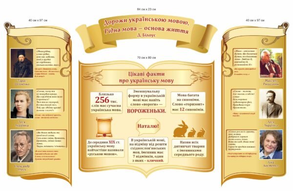 Стенди «Українська мова — духовний скарб народу»