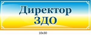 Табличка на двері “Директор ЗДО”