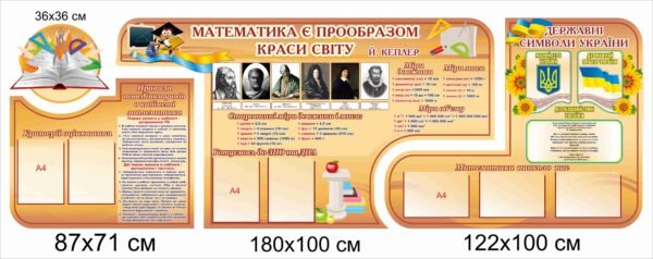 Комплект стендів «Математика — краса і логіка світу»