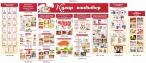 Стенди пластикові з професії “Кухар-кондитер”