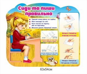 Стенд довідковий “Пиши та сиди правильно”