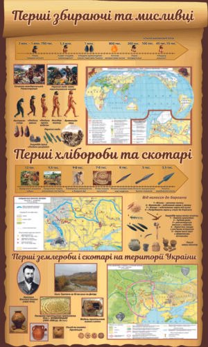Стенд з історії “Перші люди”
