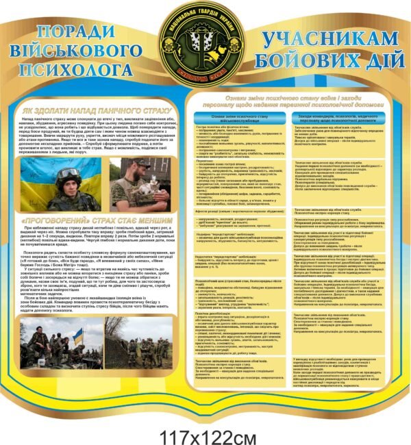 Стенд “Поради військового психолога”