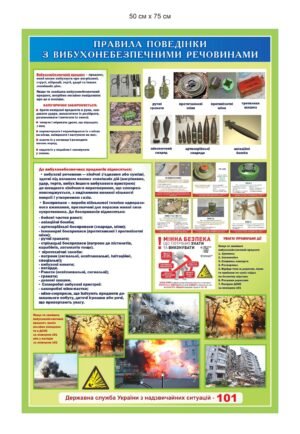 Стенд “Правила поведінки з вибухонебезпечними речовинами”