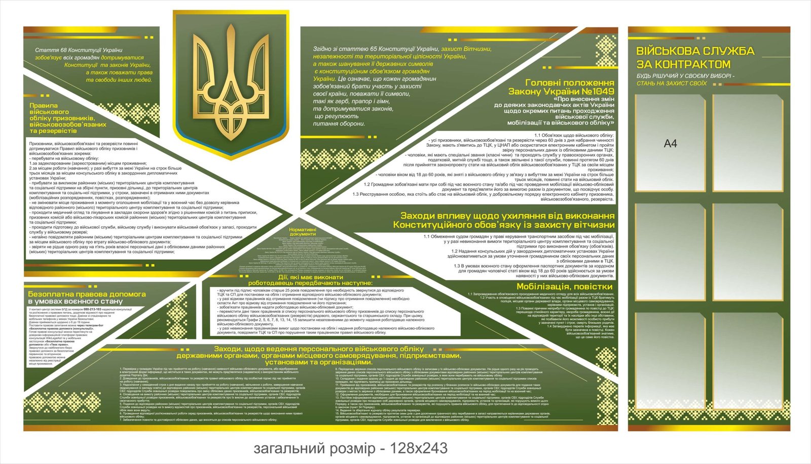 Комплект стендів «Мобілізаційна підготовка громадян»