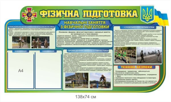 Стенд військовий “Фізична підготовка”
