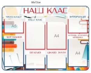 Стенд “Наш клас” з кишенями