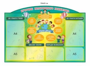 Стенд для НУШ “Куточок практичного психолога”