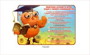 Стенд для НУШ “Обов’язки батьків та дітей”