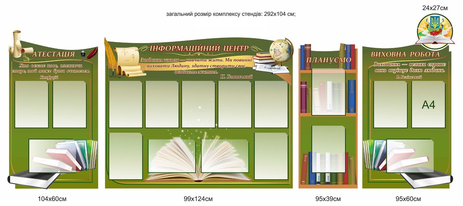 Набір стендів "Інформаційний центр школи"
