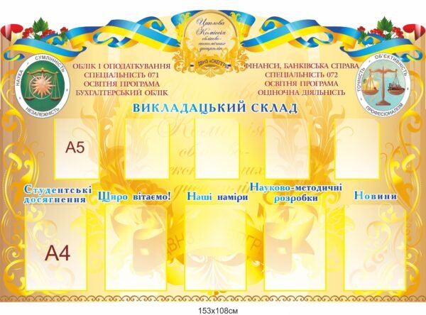 Інформаційний стенд “Викладацький склад”