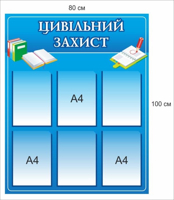Стенд “Цивільний захист” для НУШ