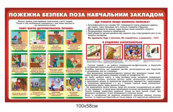 Стенд “Пожежна безпека по за навчальним закладом”