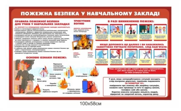 Стенд “Пожежна безпека у навчальному закладі”