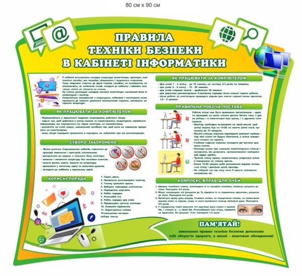 Стенд “Безпека в кабінеті інформатики”