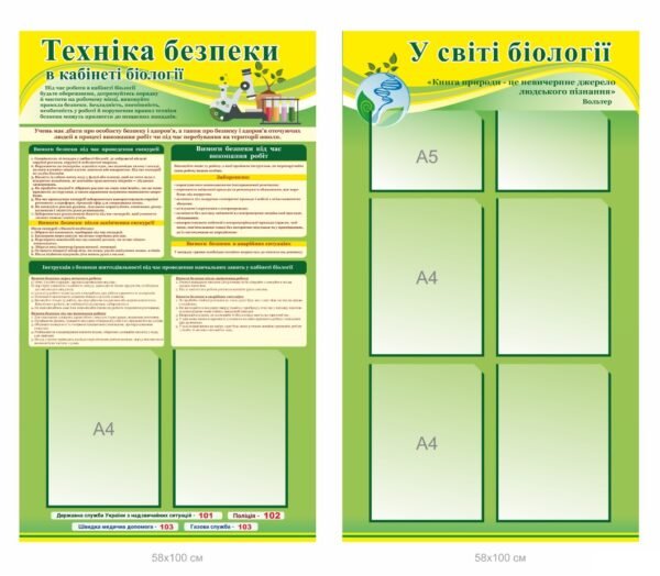 Стенди для оформлення в кабінет біології