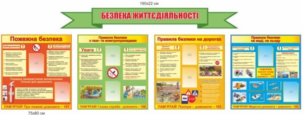 Комплект стендів «Основи безпеки для школи»