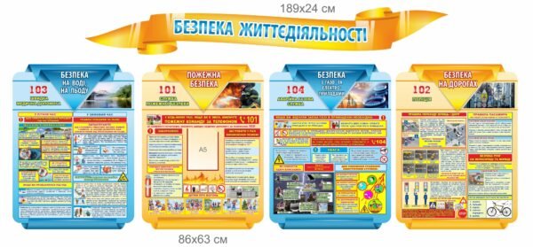 Набір стендів з безпеки життєдіяльності