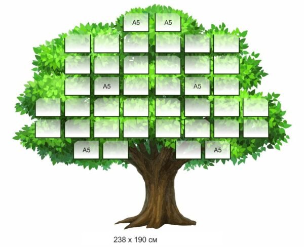 Стенд з кишенями для інформації “Дерево”