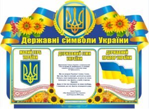 Пластикова дошка “Державні символи”
