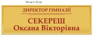 Табличка “Директор гімназії”
