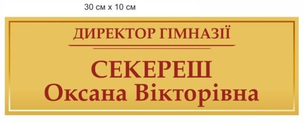 Табличка “Директор гімназії”